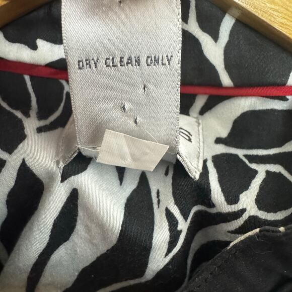 Chicos Size 3 Blazer Jacket Floral Mandarin Collar Hook & Eye Closure - Picture 3 of 7